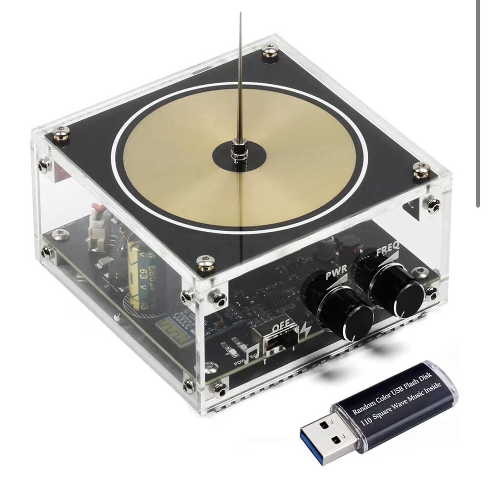 Bluetooth Music Tesla Coil Arc Plasma Loudspeaker Wireless Desktop Toy Model SS0